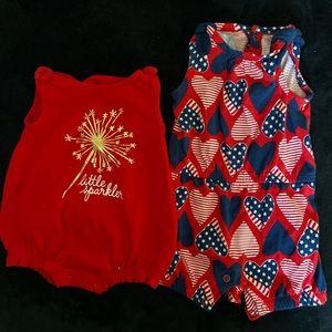Fourth of July girl jumpsuits